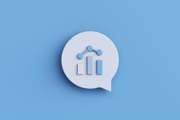 Stock gráfico 3d icono con burbujas de discurso