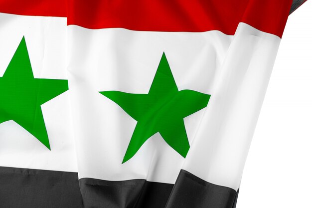 Stoff Syrien Flagge Nahaufnahme