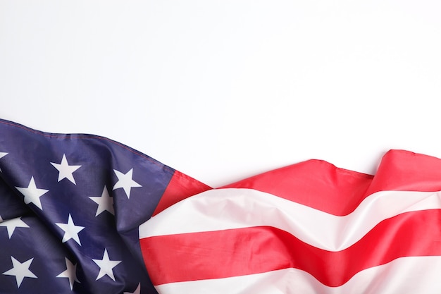Stoffflagge von Amerika Draufsicht Nahaufnahme