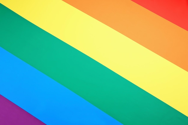 Stoffstruktur des Hintergrunds der schwulen Regenbogenflagge