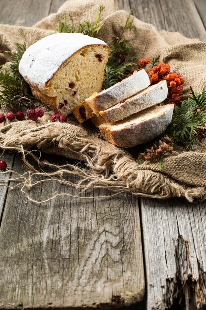 Stollen frutas, natal stollen