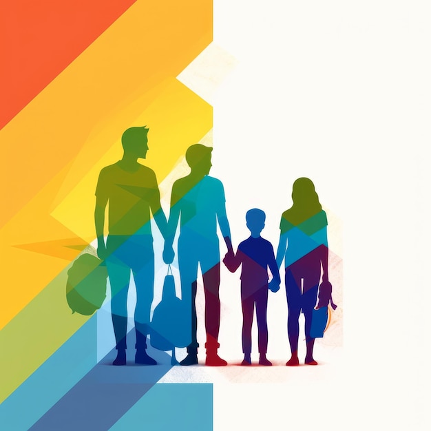 Stolze LGBT-Familie