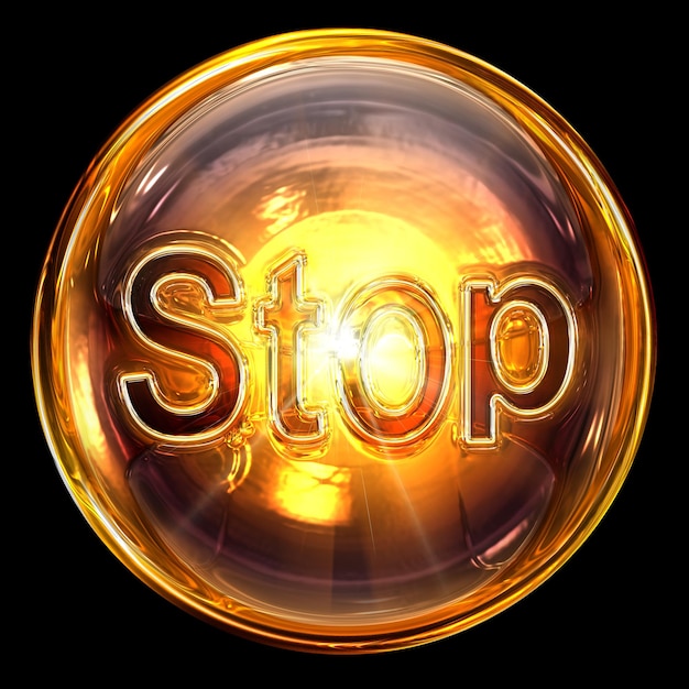 Stopp-Symbol gelblich