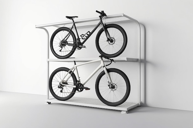 Store in Style-Mockup für Fahrradlagerrack