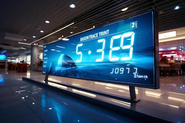 Storefront-Zeichen Digital Display-Zeichen Elektronikgeschäft Futuristisches Blau und W elegantes Design