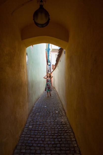 Strada Sforii die schmalste Straße in der Stadt Brasov