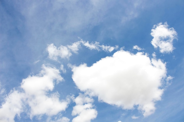 Strahlend blauer Himmel mit weißen Wolken für Hintergrund oder Tapeten