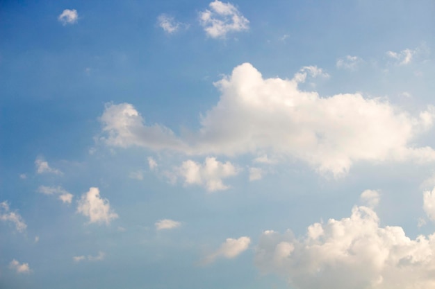 Strahlend blauer Himmel mit weißen Wolken für Hintergrund oder Tapeten