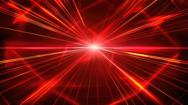 Strahlende rote Laserstrahlen