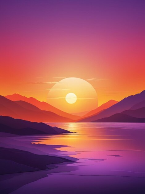 Strahlender Sonnenuntergang Slash Hintergrund