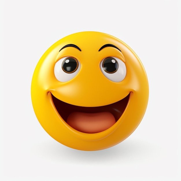 Strahlendes Gesicht mit lächelnden Augen Emoji auf weißem Hintergrund h