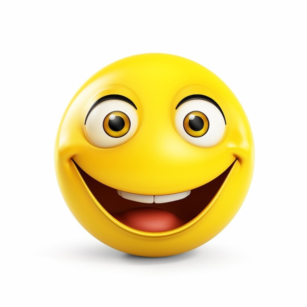 Strahlendes Gesicht mit lächelnden Augen Emoji auf weißem Hintergrund h