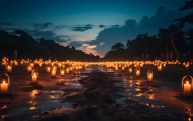 Strand bei Nacht Fotoillustration