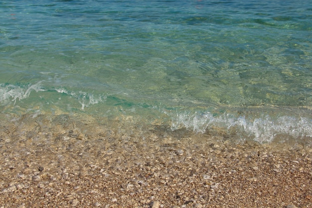Strand perfektes Stein türkis transparentes blaues Wasser Kroatien, Insel Brac, Strand in der Nähe von Supetar