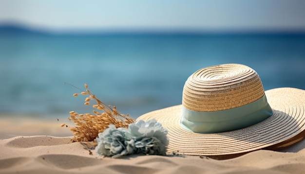 Strand- und Sommerkonzept mit Hut