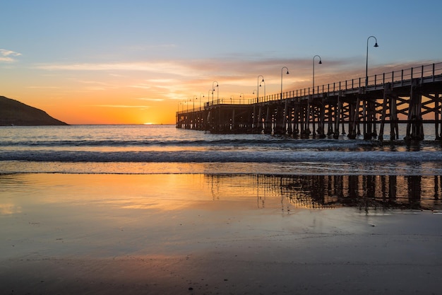 Strand von Coffs Harbour Australien Sonnenaufgang