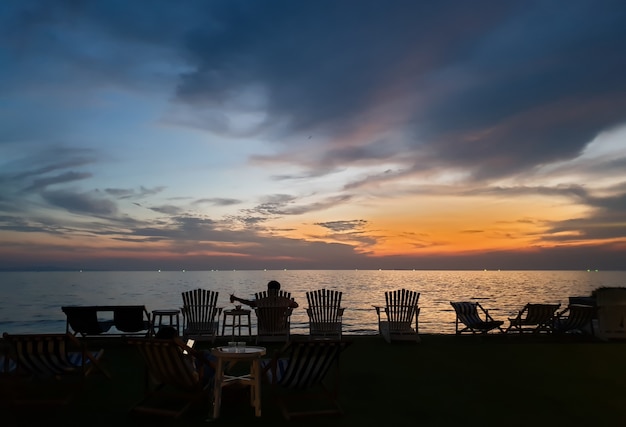 Foto strand während der sommerferien.