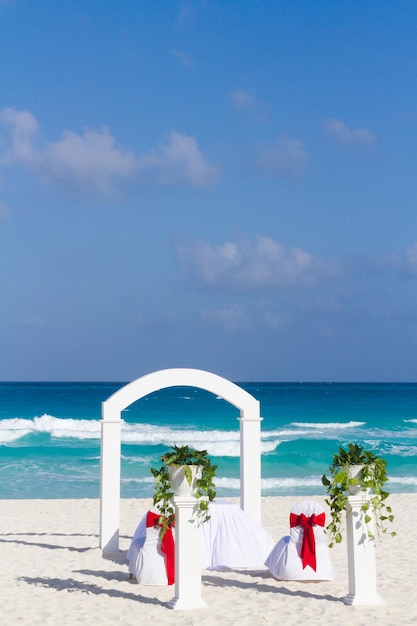 Strandhochzeit im Urlaubsort in Mexiko.