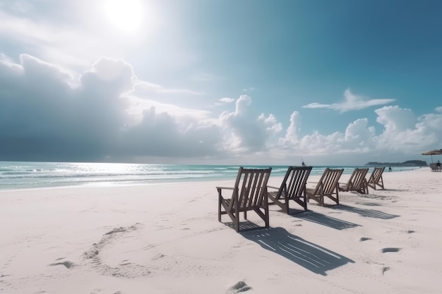 Strandkorb am Strand