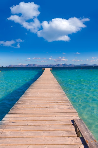 Strandpier Mallorca-Platja de Alcudia in Majorca