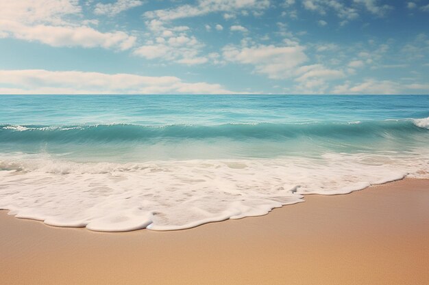 Strandsand neben dem friedlichen Ozean
