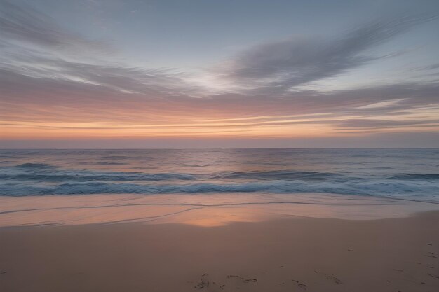 Strandszene kurz vor Sonnenaufgang