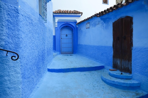 Straße in Chefchaouen Marokko