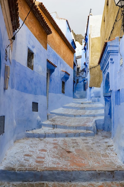 Straße in Chefchaouen Marokko