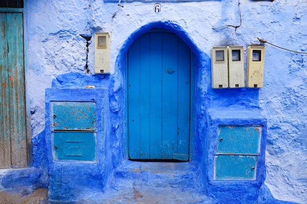 Straße in Chefchaouen Marokko