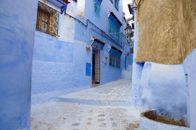 Straße in Chefchaouen Marokko