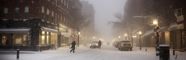 Straße mit Schnee