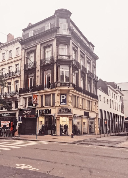 Straßen von Brüssel, der Hauptstadt Belgiens, europäische Architektur und historische Gebäude