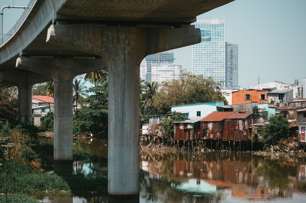 Straßen von Vietnam Ho-Chi-Minh-Stadtlandschaft