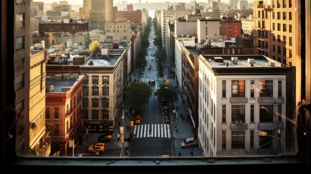 Straßenansicht aus dem Fensterfotografie