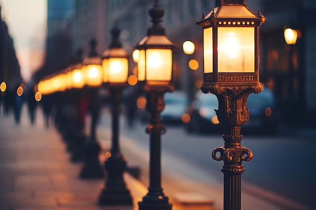 Straßenbeleuchtung am Abend des Ramadan