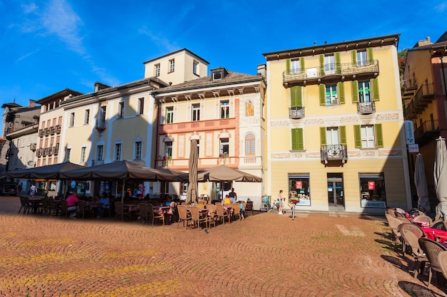 Straßencafé in Bellinzona Schweiz