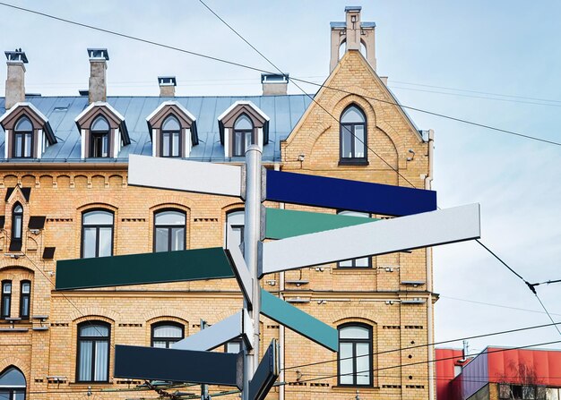 Straßenindikatoren in der Stadt Riga, Lettland