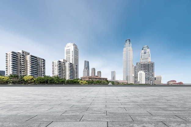 Straßenoberflächen und Gebäude im Finanzviertel