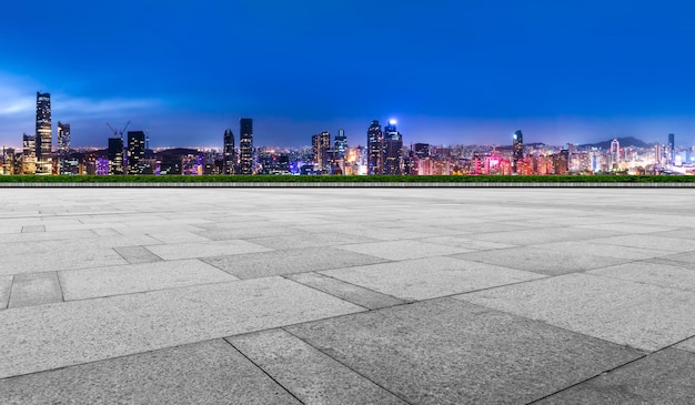 Foto straßenoberflächen und gebäude im finanzviertel