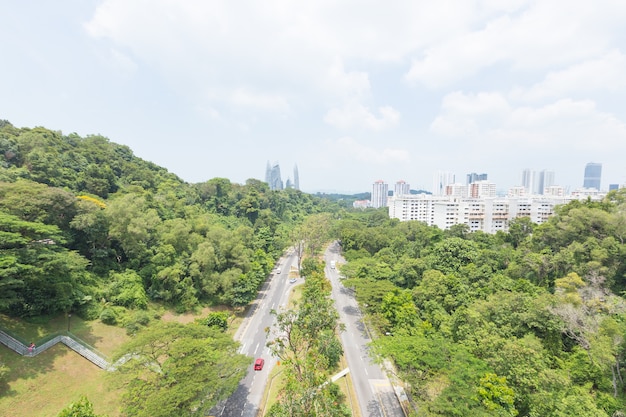 Straßenpark in Singapur.