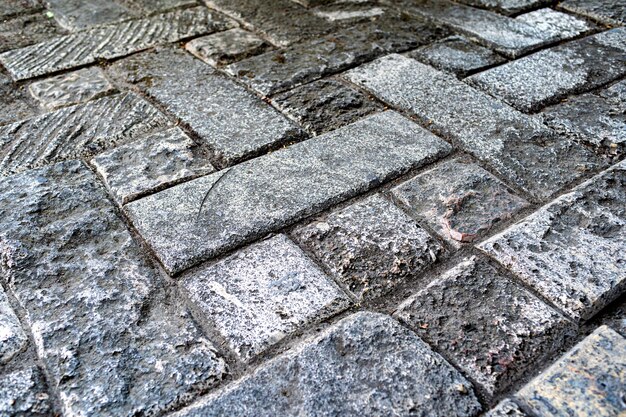 Straßenpflasterplatten in Mosaikverzierung gebildet