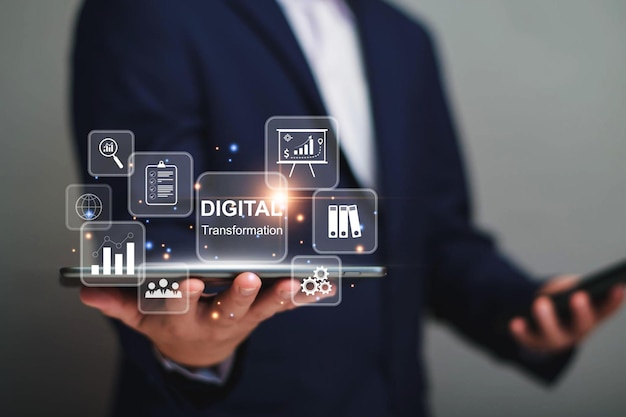 Strategie für die digitale Transformation Digitalisierung und Digitalisierung von Geschäftsprozessen