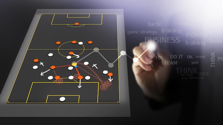 Foto strategieplanung für planspiele, unternehmensstrategie, teamwork, geschäftsmann, 3d-rendering