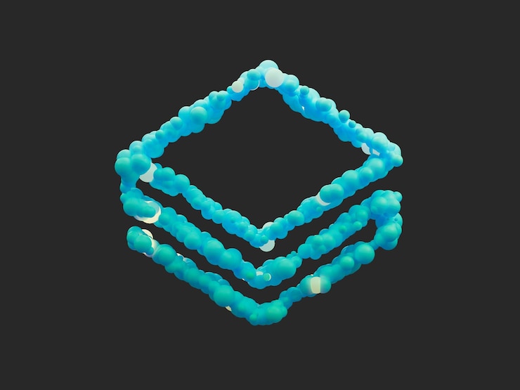 Foto stratis crypto abstract cloner esfera círculo concepto de ilustración 3d