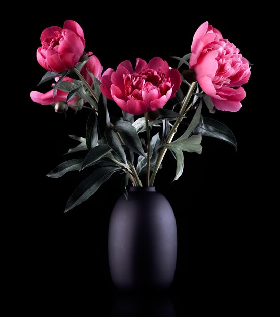 Strauß rosa Pfingstrosen in einer Vase