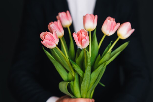 Strauß rosa Tulpen