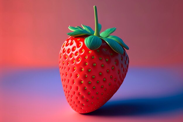 StrawBerry en una imagen compuesta centralmente de colores suaves