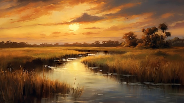 Stream At Sunset A Mark Lovett e Noah Bradley inspiraram Painti