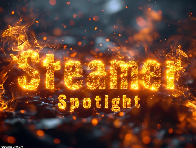 Streamer Spotlight Texto con efecto de foco Profesional S Decoración creativa Fondo de transmisión en vivo