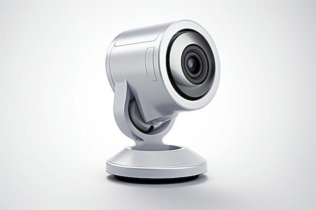 Streaming e gravação de fundo branco Webcam isolado IA geradora